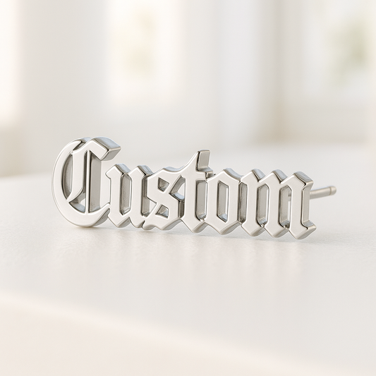 CRIPPLER FONT CUSTOM NAME EARRING