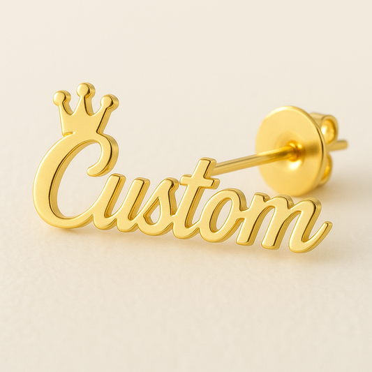 QUEEN FONT CUSTOM NAME EARRING