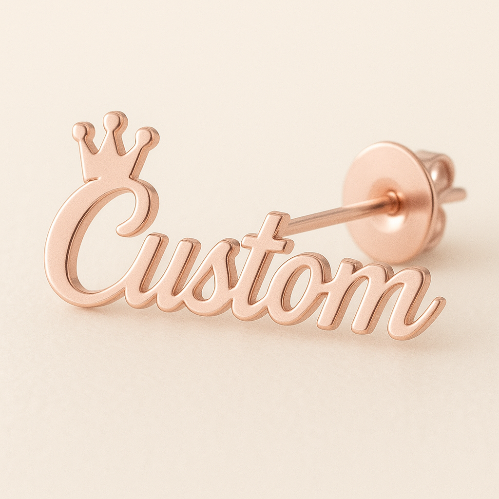 QUEEN FONT CUSTOM NAME EARRING